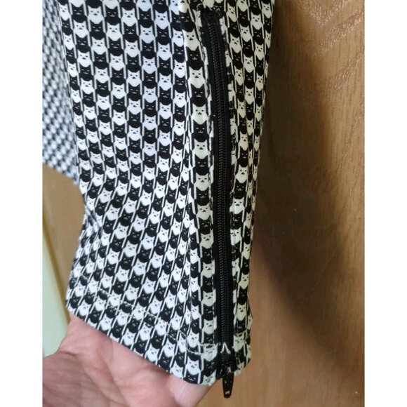 Betabrand Catstooth Skinny-Leg Pencil Dress Yoga Pant Small Short Petite New - Picture 3 of 6